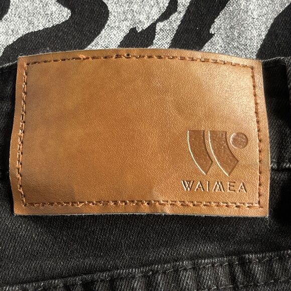 Waimea Jeans Mens 32x32 Black Skinny Fit Silver Branch Unique - Picture 4 of 12